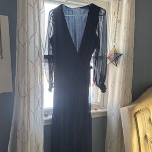LC Lauren Conrad Navy Long Sleeve Dress